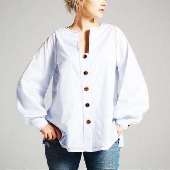 Shegul Emme Cream Button-Down Shirt - Picture 2 of 13
